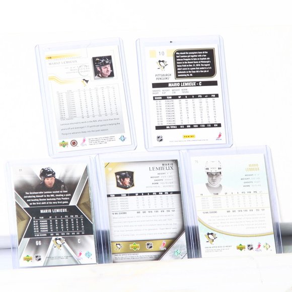 5 Mario Lemieux Hockey Cards - A Superstar and Hall of Famer. A Terrific Gift!!! - Picture 2 of 2